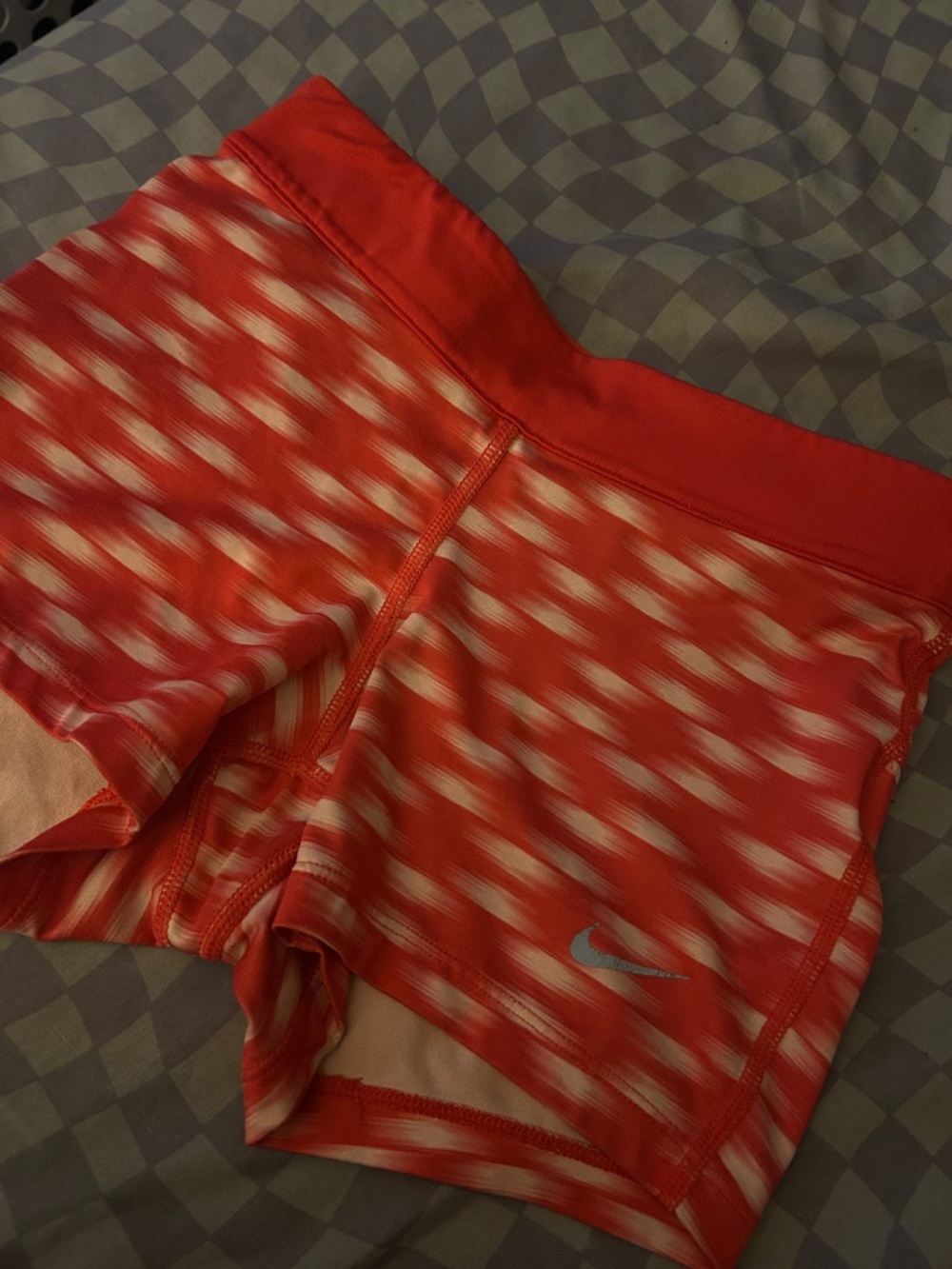 Nike Women’s Red Patterned Athletic Shorts
